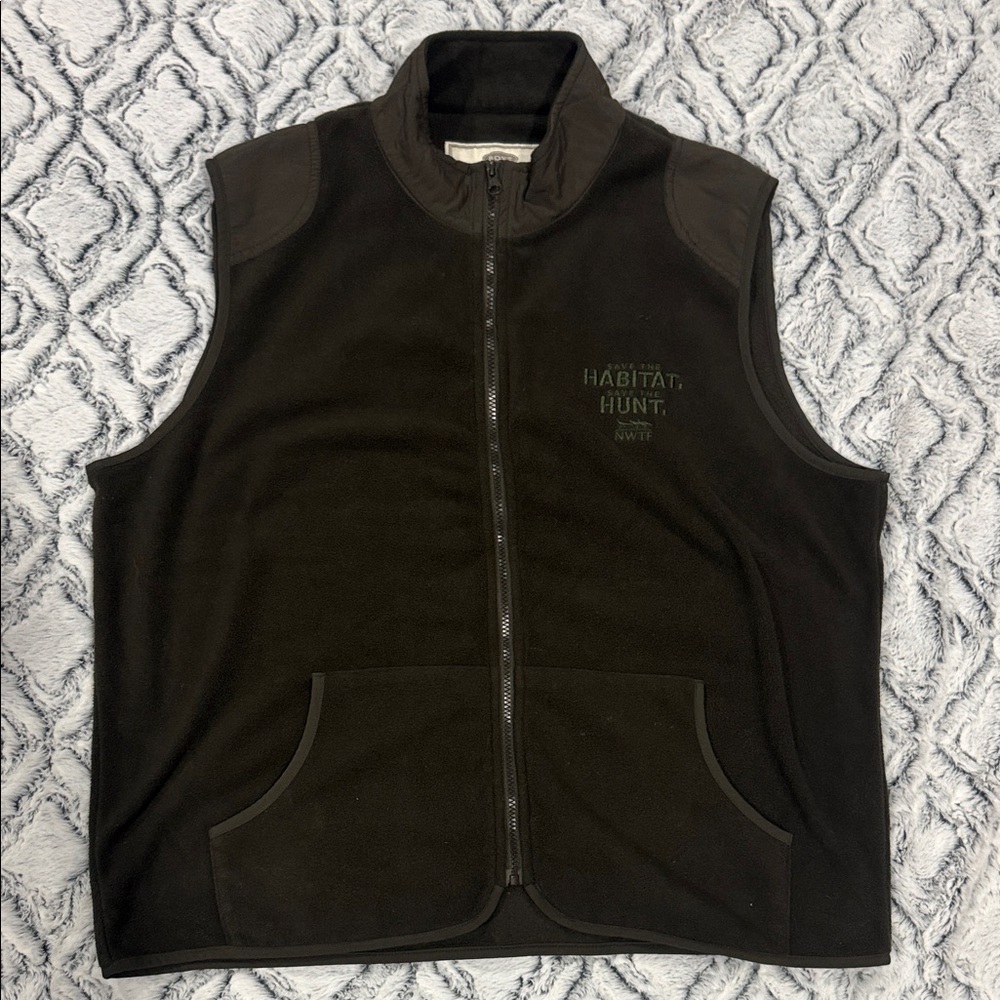 Save the Habitat Save the Hunt Dark Brown Fleece Vest
